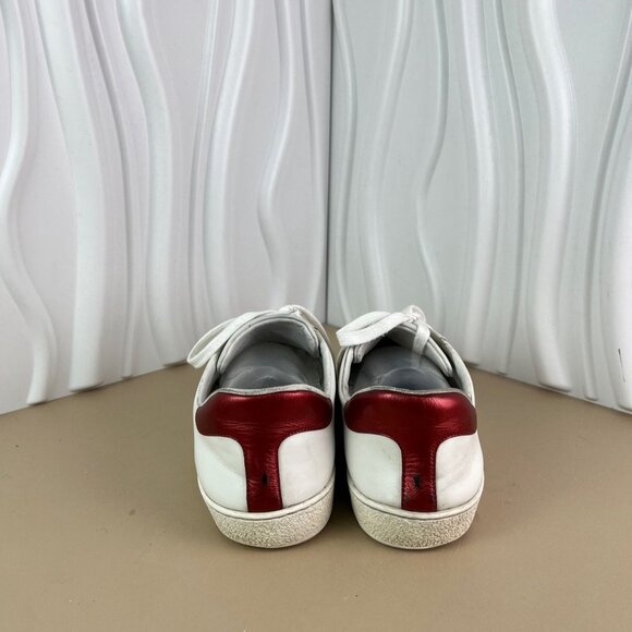 Gucci Womens White & Red Logo Webbing Low-Top Sneakers Size 36.5 - Picture 7 of 9